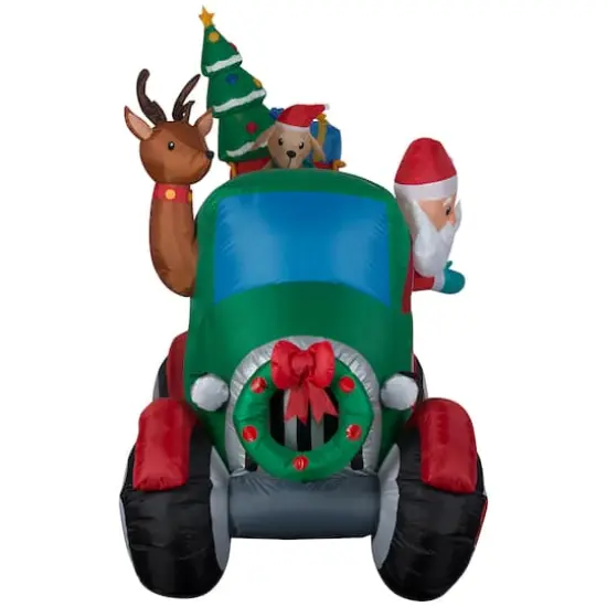 6ft. Airblown&reg; Inflatable Christmas Santa's Tow Truck {3}