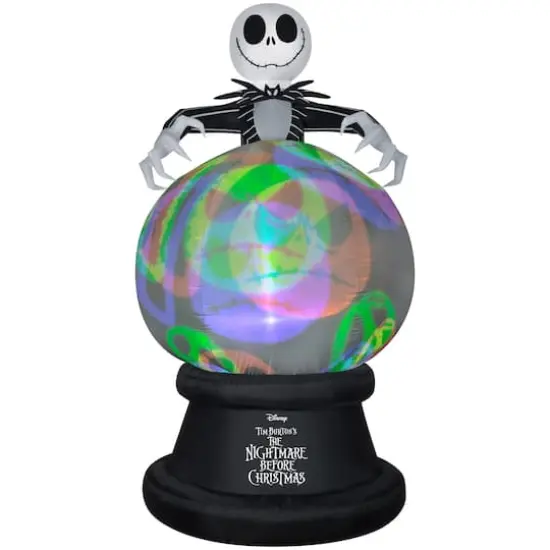 9ft. Airblown&reg; Projection Inflatable Halloween Globe NeonGlo Nightmare Before Christmas with Hovering Jack {1}