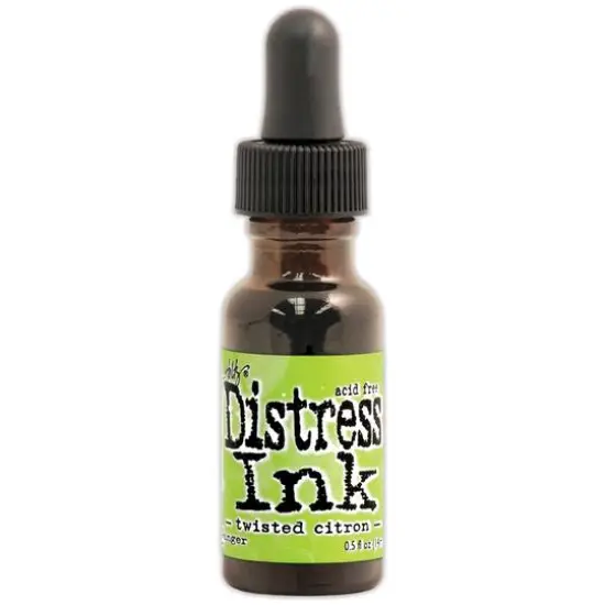 Tim Holtz Distress&reg; Ink Pad Reinker Twisted Citron {1}