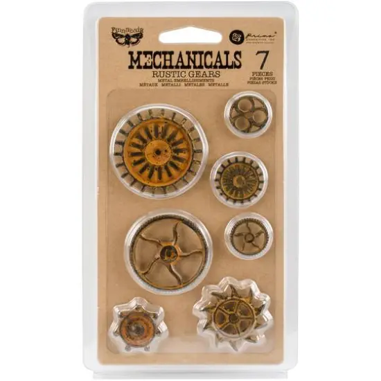 Finnabair&reg; Mechanicals Rustic Gears Metal Embellishments {1}