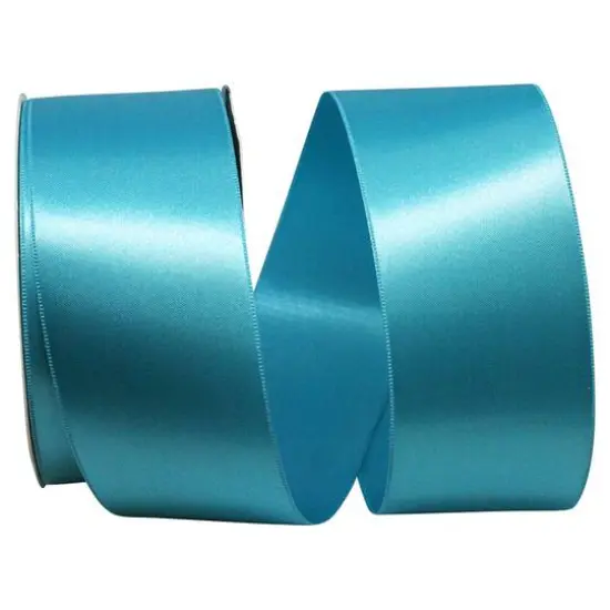 JAM Paper 2.25" x 50yd. Double Face Satin Allure Ribbon White {2}