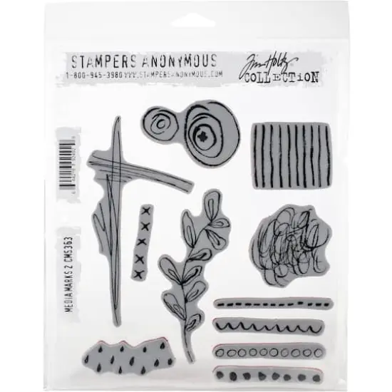 Stampers Anonymous Tim Holtz&reg; Media Marks #2 Cling Stamps {1}