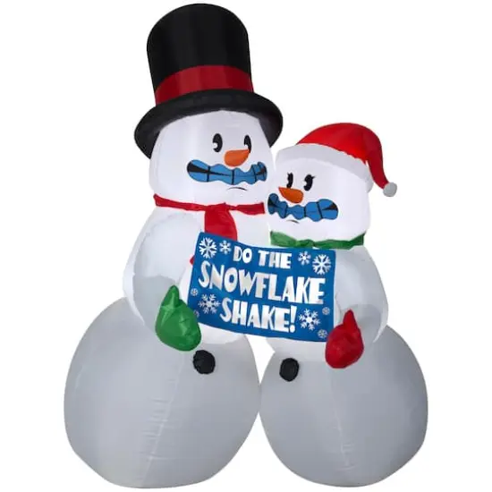 6ft. Animated Airblown&reg; Inflatable Shivering Snow Couple {1}