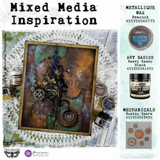 Finnabair&reg; Mechanicals Rustic Gears Metal Embellishments {6}