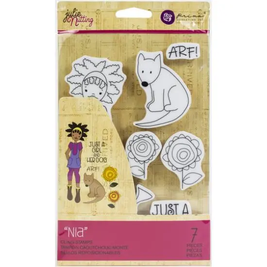 Prima&reg; Julie Nutting Nia Mixed Media Cling Rubber Stamp Set {1}