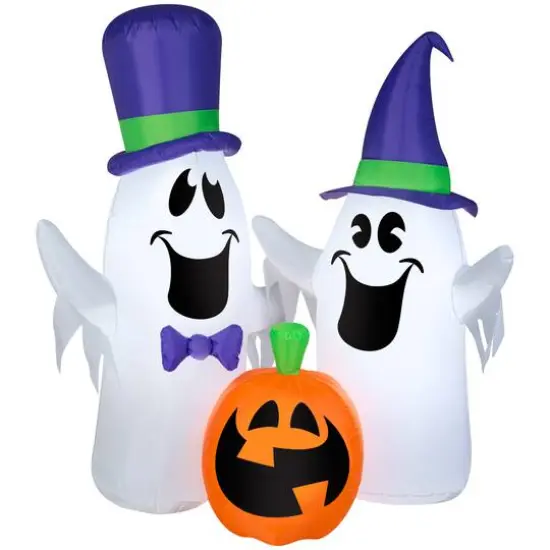 5ft. Airblown&reg; Inflatable Halloween Ghosts and Pumpkin {1}