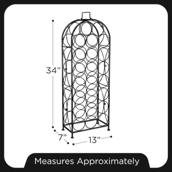 Sorbus 23-Bottle French Chateau-Style Standing Wine Rack {4}