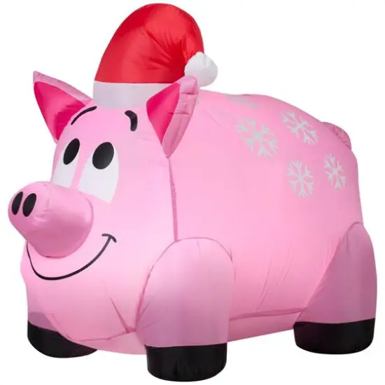 2.9ft. Airblown&reg; Inflatable Christmas Pig {1}