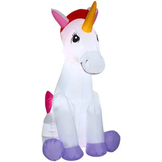 4.5ft. Airblown&reg; Inflatable Christmas Unicorn {1}