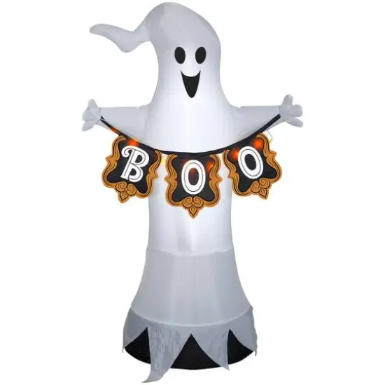 6ft. Airblown&reg; Inflatable Halloween Ghost with Boo Banner {1}