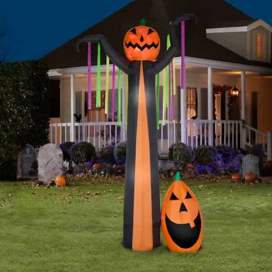 12ft. Projection Airblown® Inflatable Halloween Fire & Ice Frightening Pumpkin Scene {3}