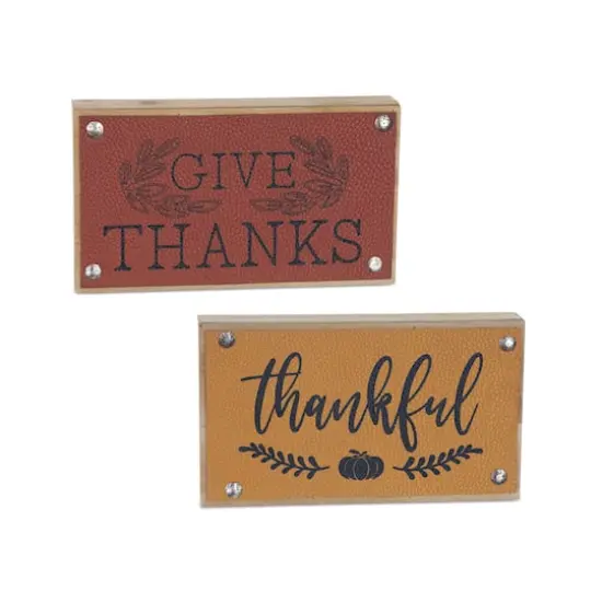 7" Thankful Harvest Sign Set {3}