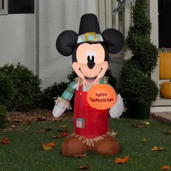 3.5ft. Airblown&reg; Inflatable Disney Mickey Holding Pumpkin {3}