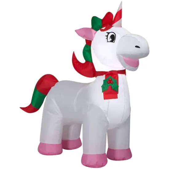 3.4ft. Airblown&reg; Inflatable Christmas Unicorn {1}
