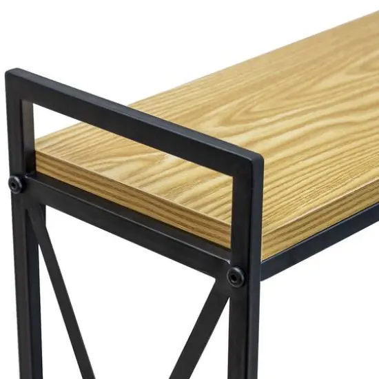 Sorbus Industrial Wall-Mounted 2-Tier Wine Shelf & Stemware Rack {6}