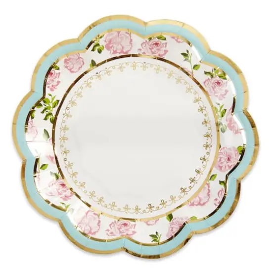 Kate Aspen&reg; 7" Blue Tea Time Whimsy Paper Plates, 32ct. {1}