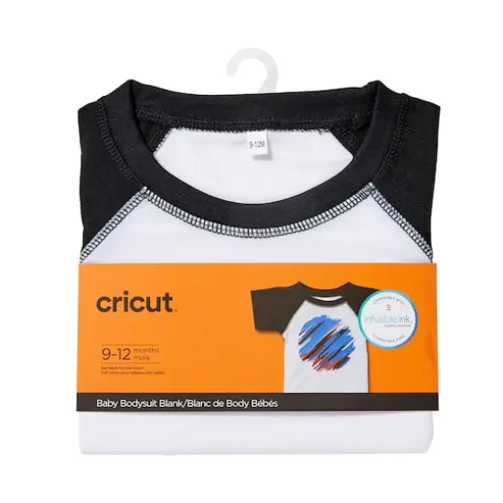 Cricut&reg; Raglan Sleeve Baby Bodysuit Blank {1}