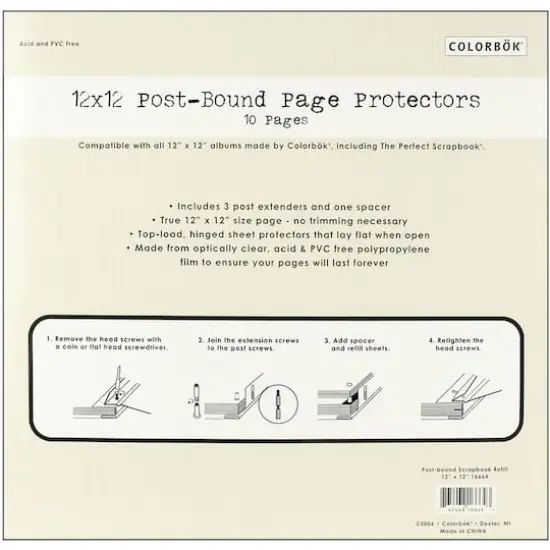 Colorbok&reg; 12" x 12" Top-Loading Page Protectors, 10ct. {1}
