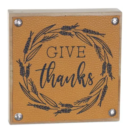 5" Give Thanks Harvest Sign Set {4}