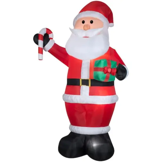 12ft. Airblown&reg; Inflatable Santa with Gift & Candy Cane {1}