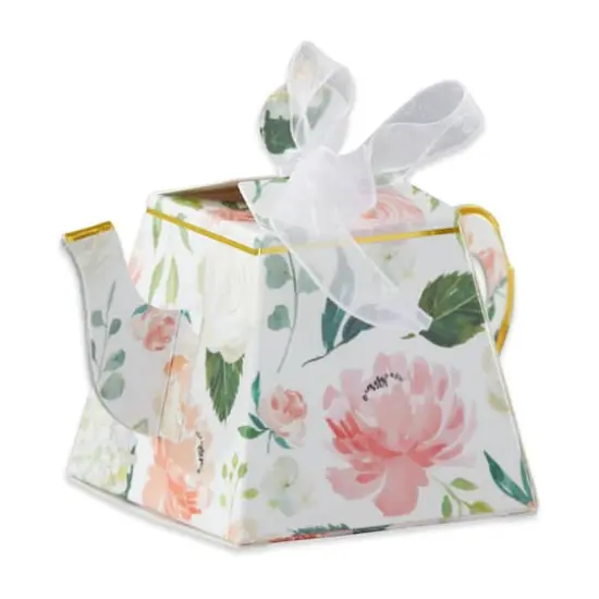 Kate Aspen&reg; Brunch Floral Teapot Favor Box Set, 24ct. {1}