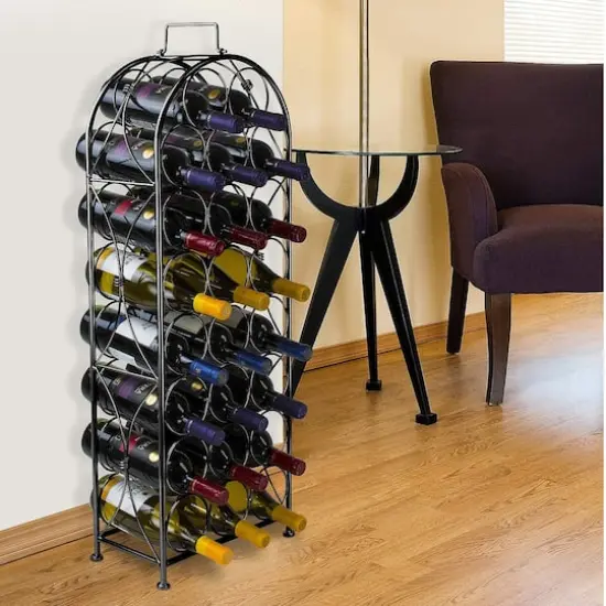 Sorbus 23-Bottle French Chateau-Style Standing Wine Rack {3}
