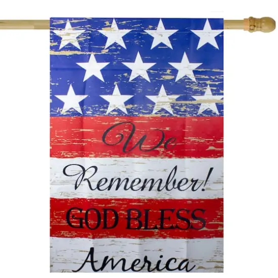 We Remember! Patriotic American Outdoor House Flag {3}