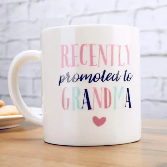 Kate Aspen&reg; Promoted To Grandma 16 oz. White Coffee Mug {5}
