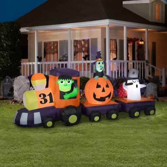 3.8ft. Airblown&reg; Inflatable Halloween Train {3}