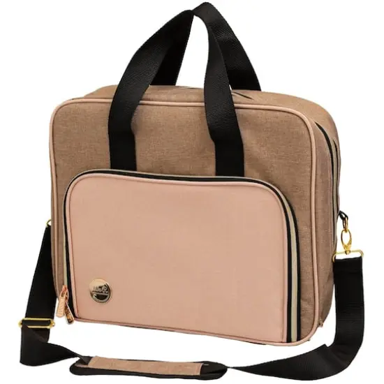 We R Memory Keepers&reg; Taupe & Pink Crafter's Shoulder Bag {1}
