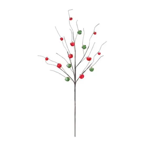 Red & Green Sleigh Bell Twig Branches, 6ct. {3}