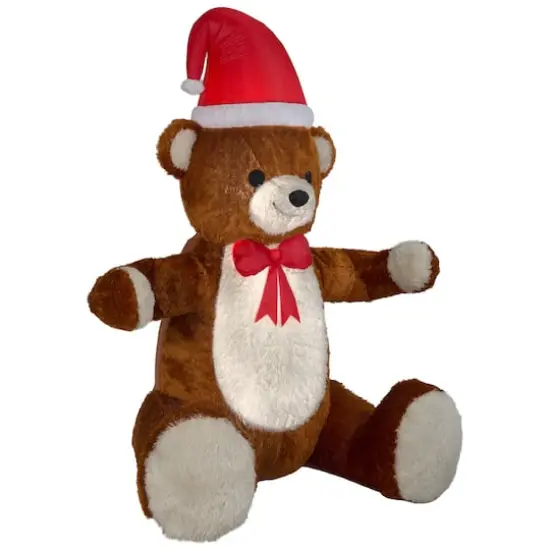 7.5ft. Animated Airblown&reg; Christmas Hugging Teddy Bear {1}