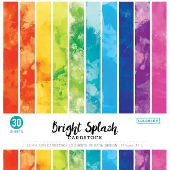 Colorbok&reg; 12" x 12" Bright Splash Cardstock, 30 Sheets {1}