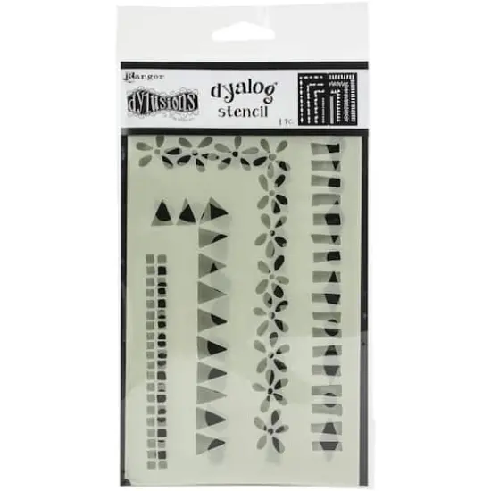 Dyan Reaveley's Dylusions Frame It Dyalog Stencil {1}