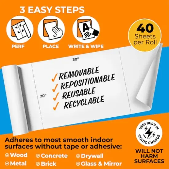 Cling-rite Dry Erase Economy Roll {4}