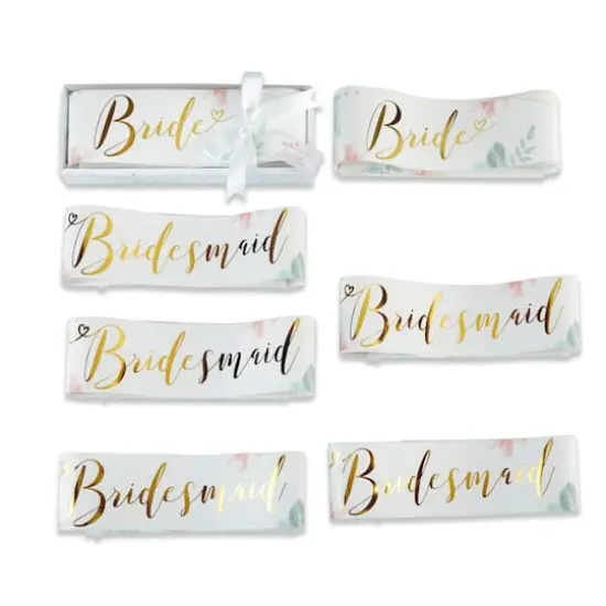 Kate Aspen&reg; Geometric Floral Bachelorette Sash Set, 6ct. {1}