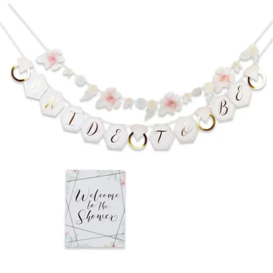 Kate Aspen&reg; Geometric Floral Bridal Shower Party D&eacute;cor Kit with Gold Foil {1}