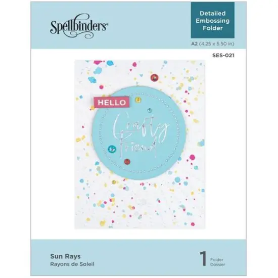 Spellbinders&reg; Sun Rays Embossing Folder {3}