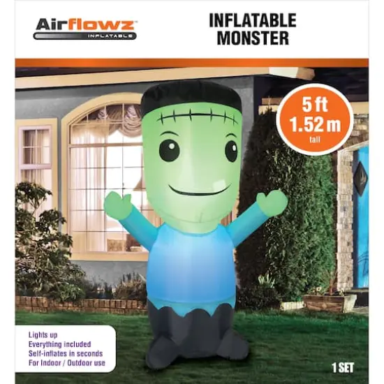 5ft. Airflowz Inflatable Halloween Monster {4}