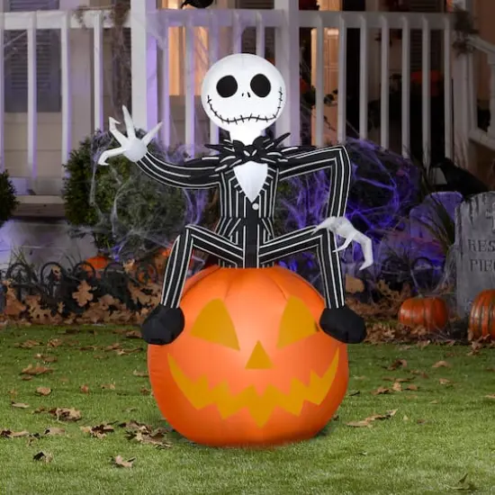 3.5ft. Airblown&reg; Inflatable Halloween Nightmare Before Christmas Jack on Pumpkin {3}