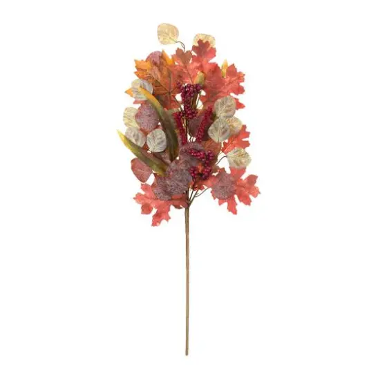 Orange Mixed Fall Foliage Leaf Stems, 2ct. {4}