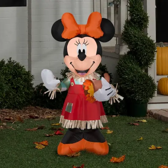 3.5ft. Airblown&reg; Inflatable Disney Minnie Holding Cornucopia {3}