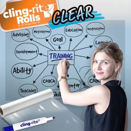 Clear Cling-rite Dry Erase Roll {8}