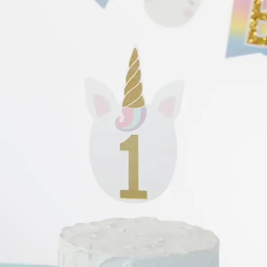 Kate Aspen&reg; Gold Glitter Unicorn Happy Birthday Party D&eacute;cor Kit {8}