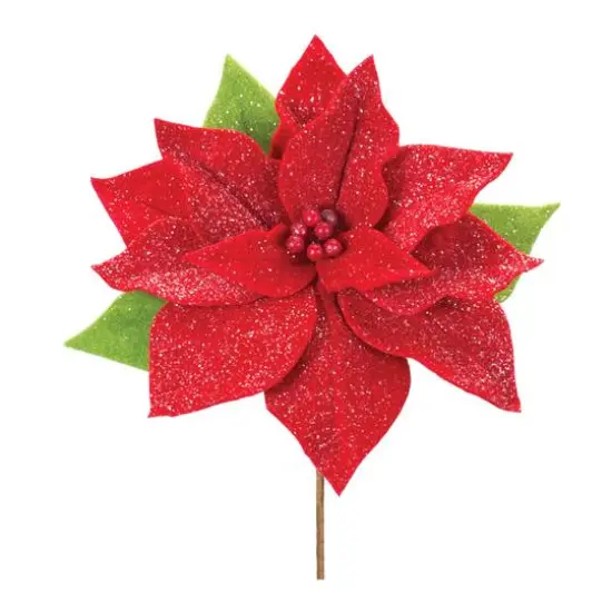 Classic Red Poinsettia Flower Stems, 2ct. {3}