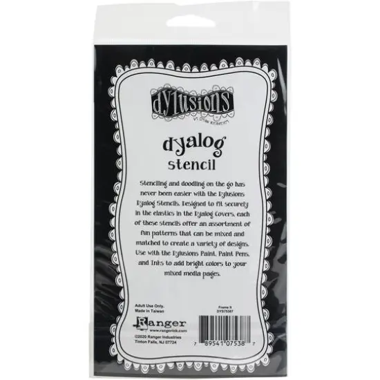 Dyan Reaveley's Dylusions Frame It Dyalog Stencil {3}