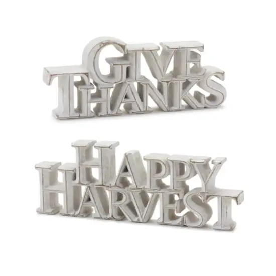 Happy Harvest and Give Thanks Tabletop Sign Set {1}