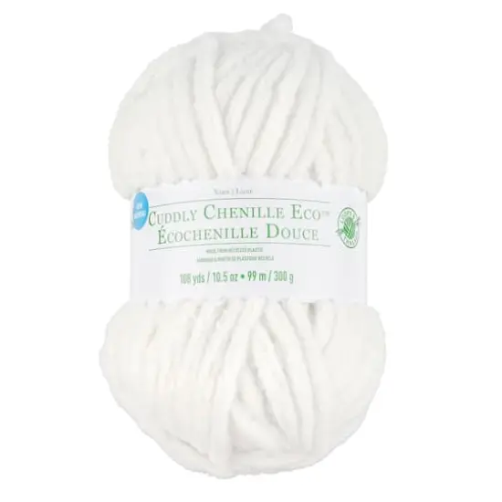 Cuddly Chenille Eco&trade; Yarn by Loops & Threads&trade; White {1}