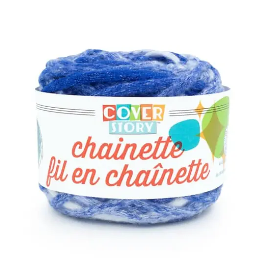 Lion Brand&reg; Cover Story&trade; Chainette Yarn Royal Blue {1}