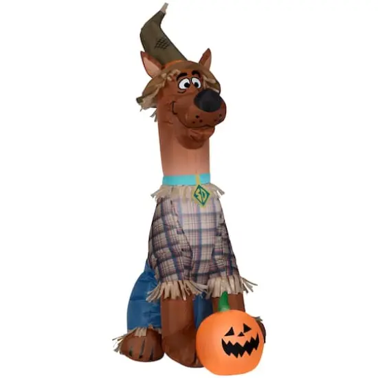 3.5ft. Airblown&reg; Inflatable Halloween Scooby as Scarecrow {1}